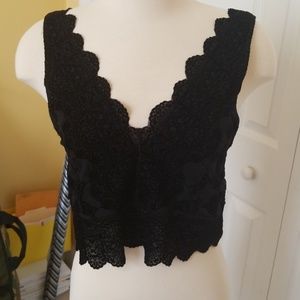 Free People bralette black velvet